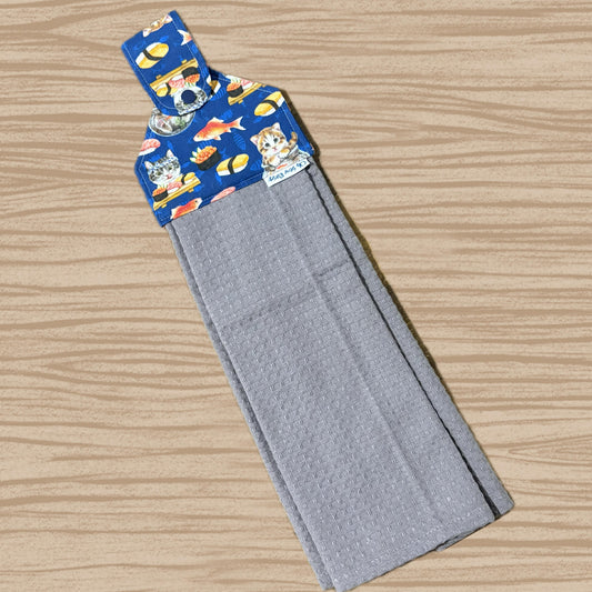 OH SEW ROSY: Hanging Towels - Sushi Cats
