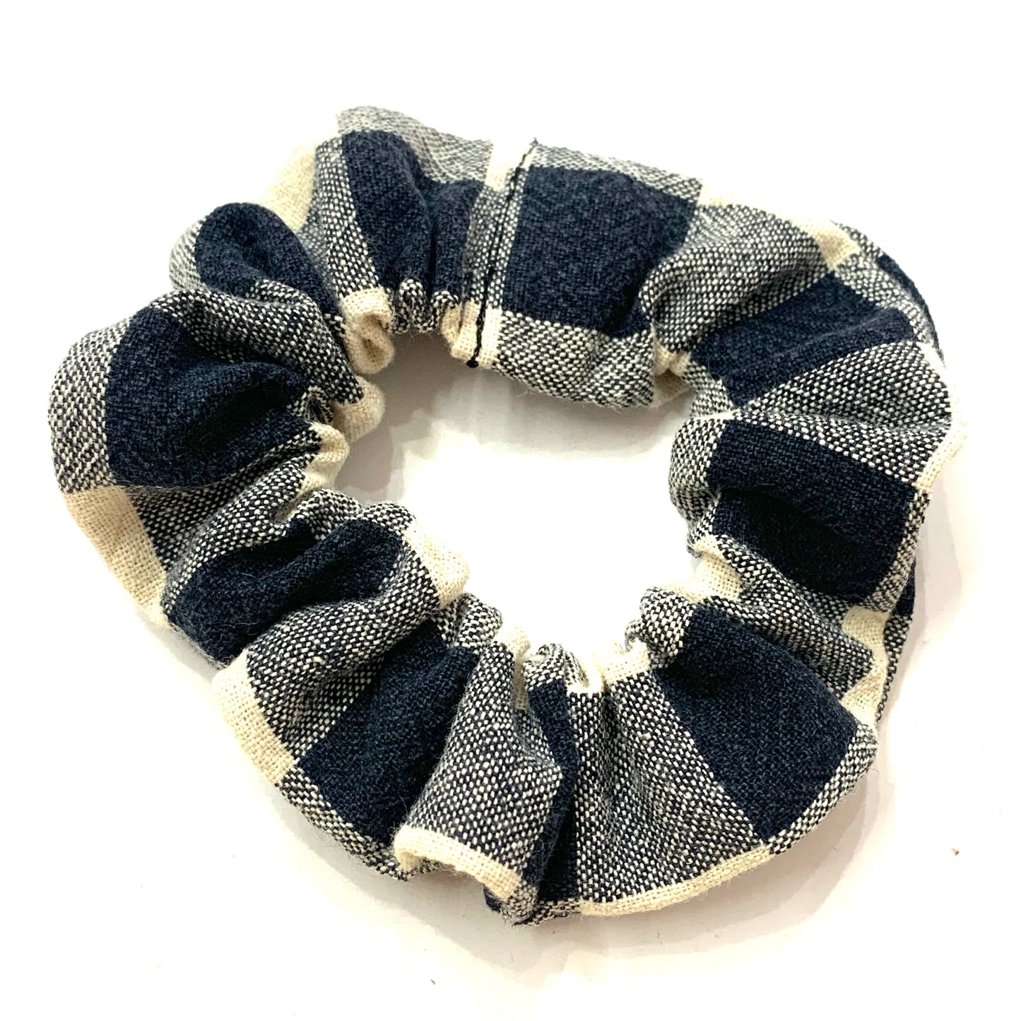 MUMMA WHOOPEE - "Black Check" REGULAR SCRUNCHIES