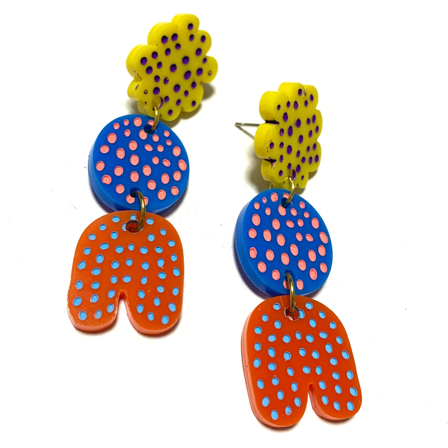 THIS BIRD HAS FLOWN - “Bubble Pop- Citrine” DANGLE EARRINGS