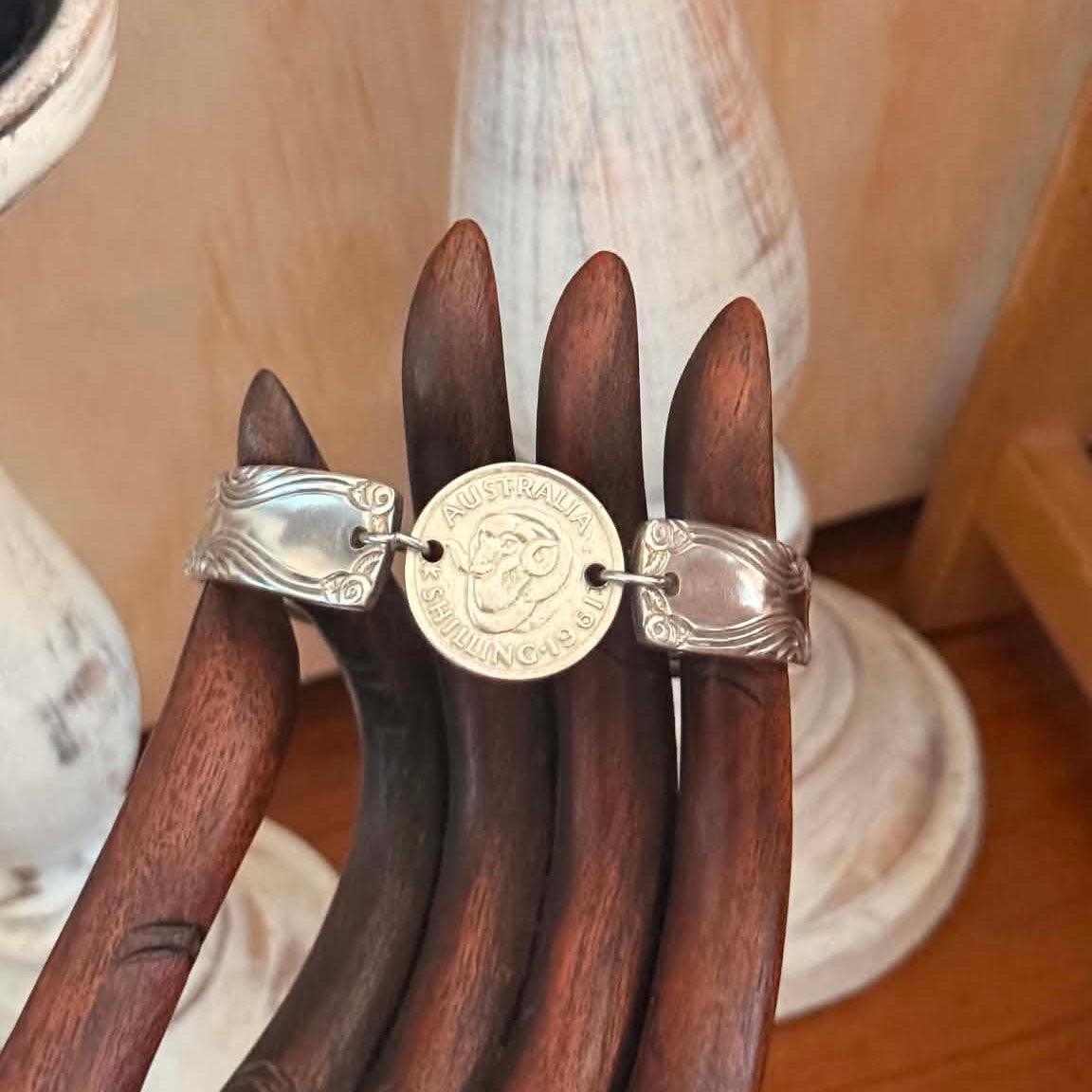 MOLLY MADE- Grosvenor 'Charm" Silverware Handle Bracelet