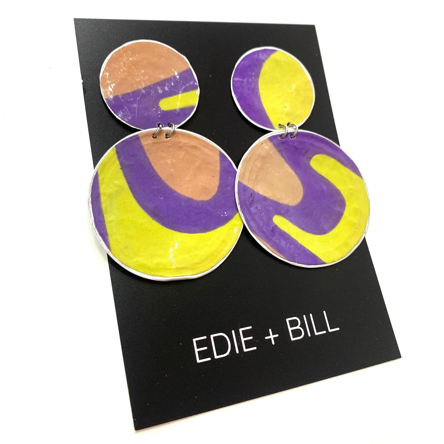 EDIE & BILL- PIPPA MEGA DROP- Recycled Coffe Pod & Magazine Earrings