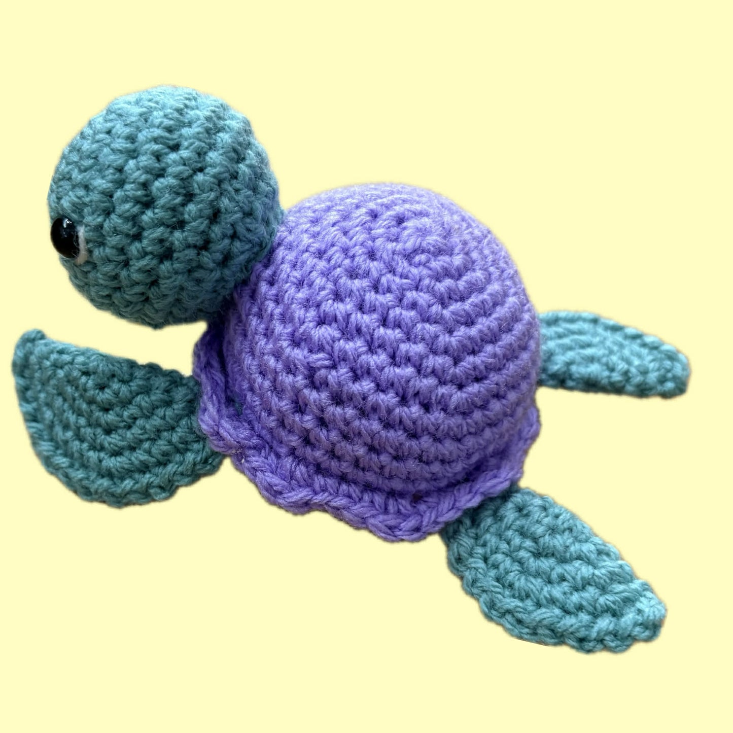 BEAKNITS-Crocheted Turtle - Lavender Shell