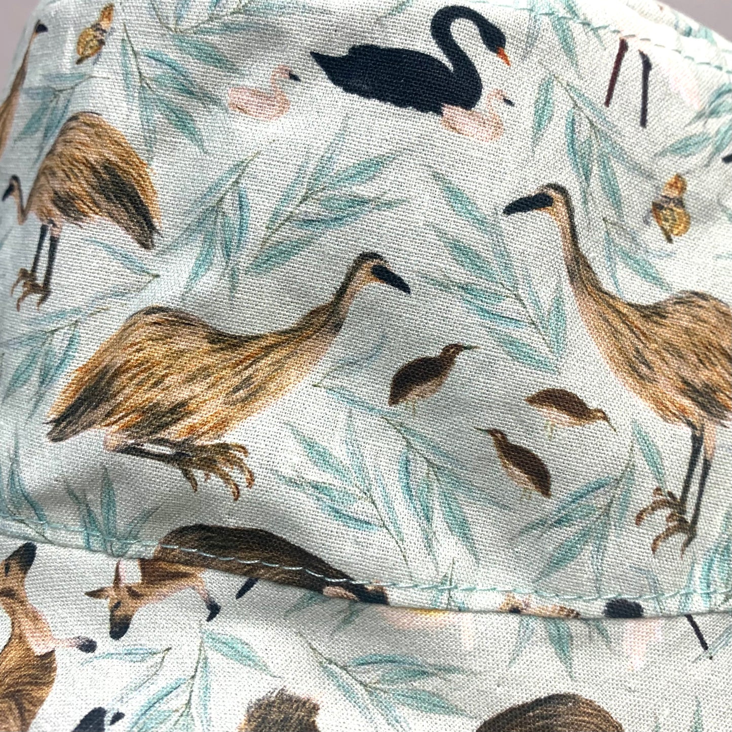 Teacups n Quilts- Aussie Animals & Gum Leaves Fabric Hat- Kids Size Medium