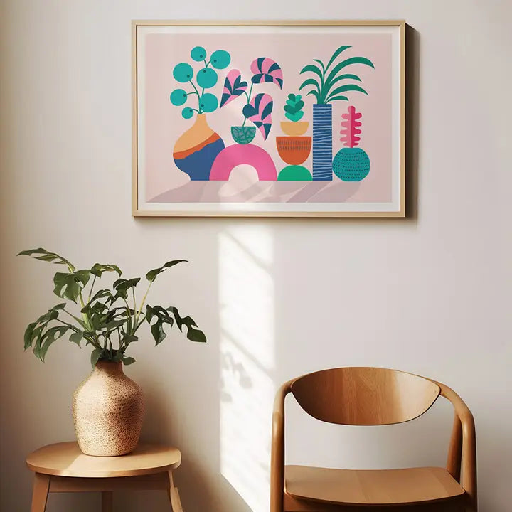 3 BIRDIES STUDIO- "House Plants" A4 Art Print