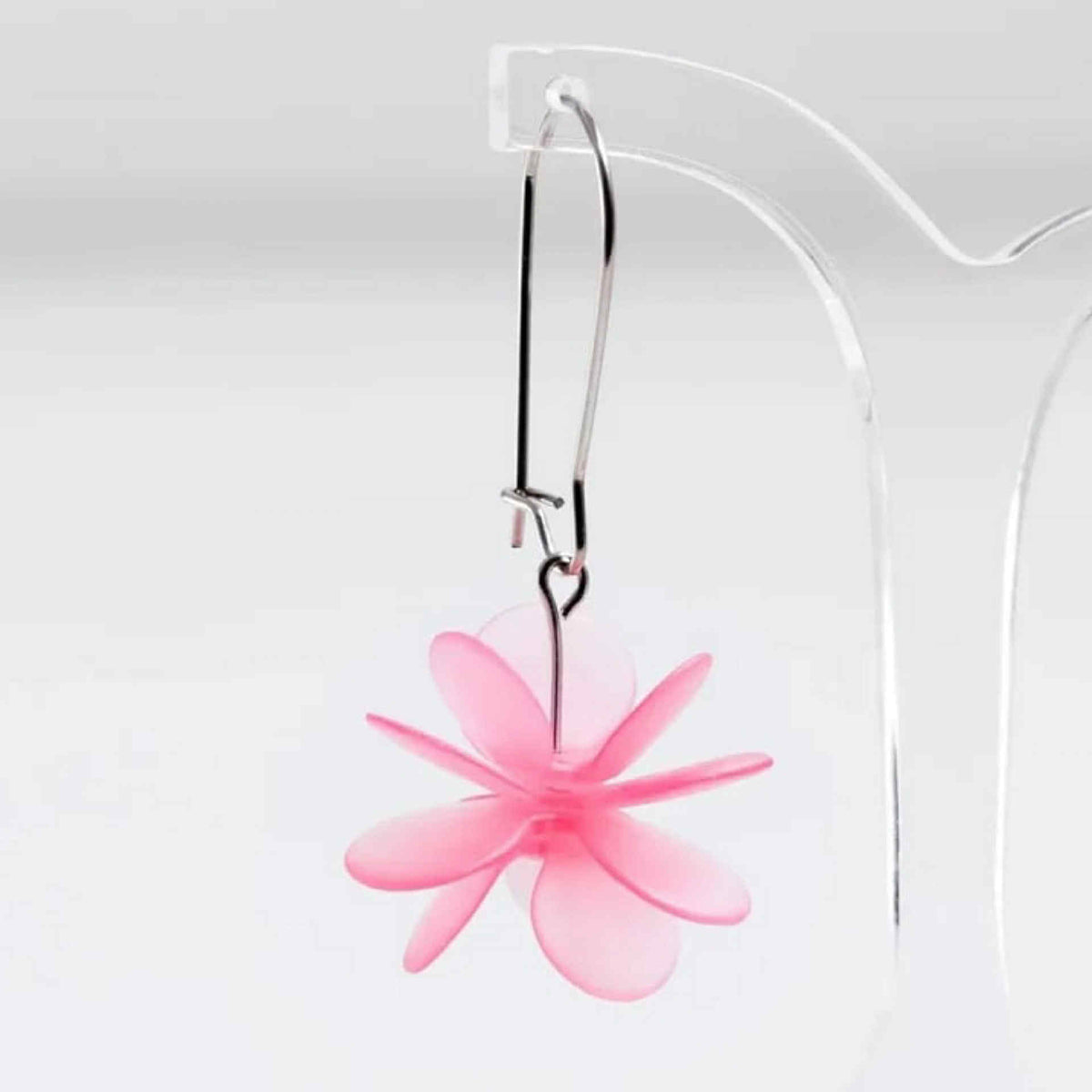 CLAIRE ISHINO- Botanical Peach Pink MATT Blossum Earrings