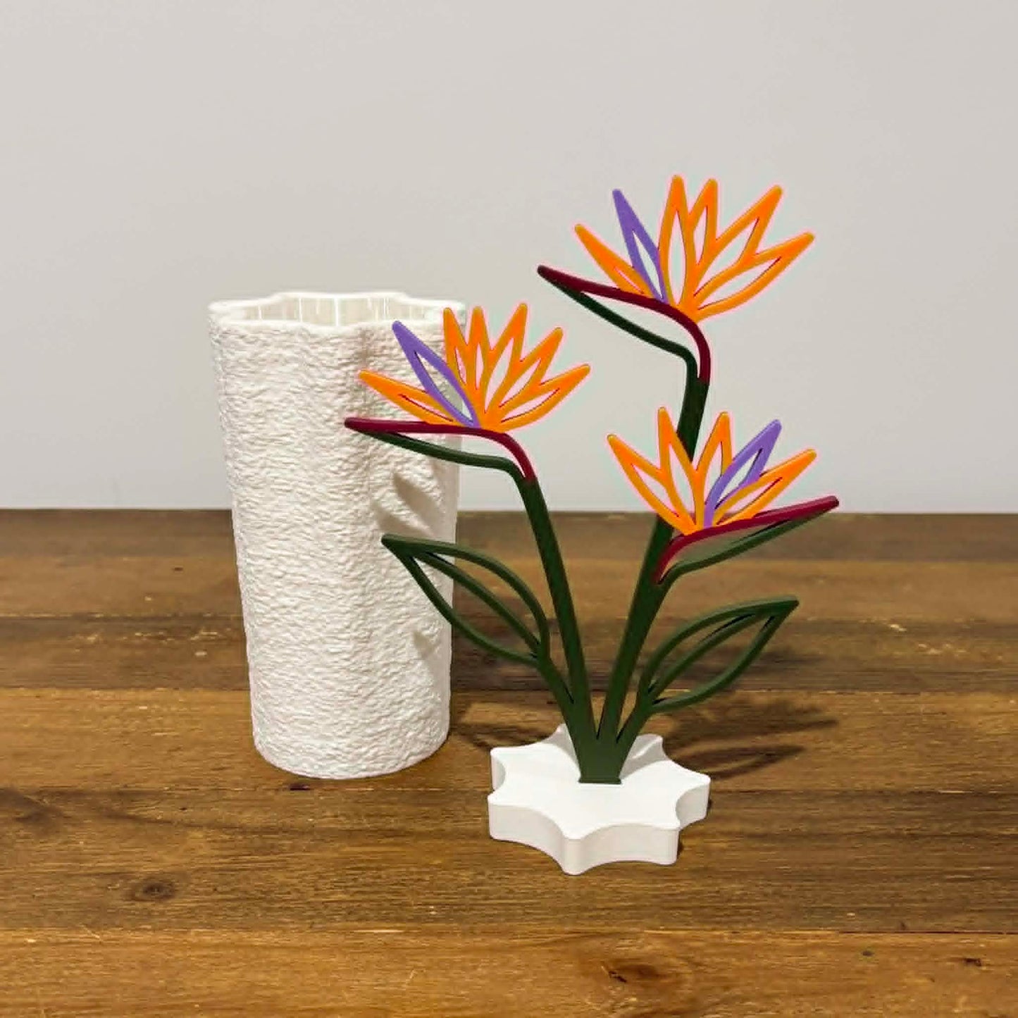 DWAYNSKI.3D - Bird of Paradise - Large Petal Print Vase