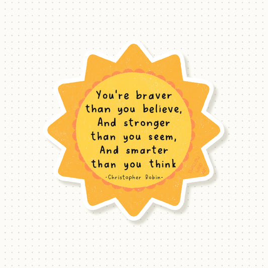 SWALLOW WIND ART - BRAVE, STRONG, SMART - VINYL STICKER