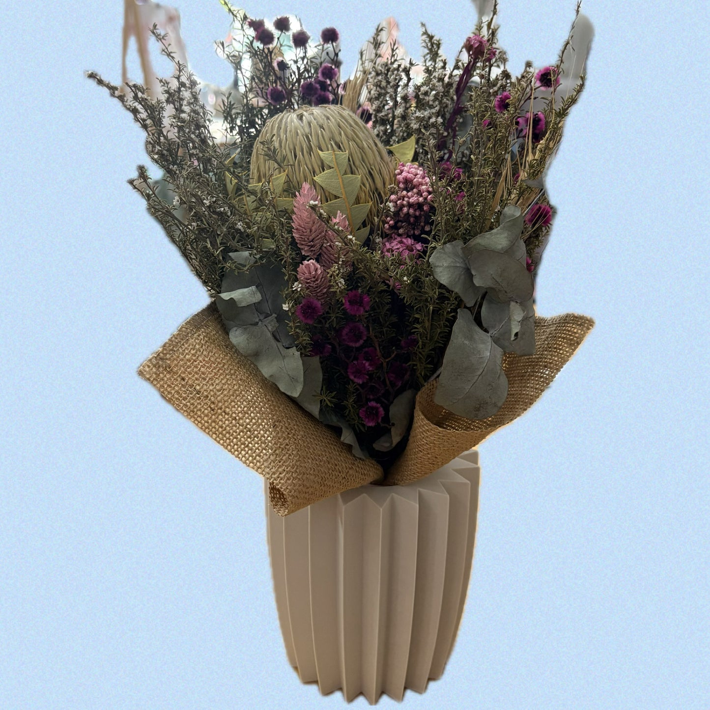 DWAYNSKI.3D - "Starburst" Short Vase Bone White