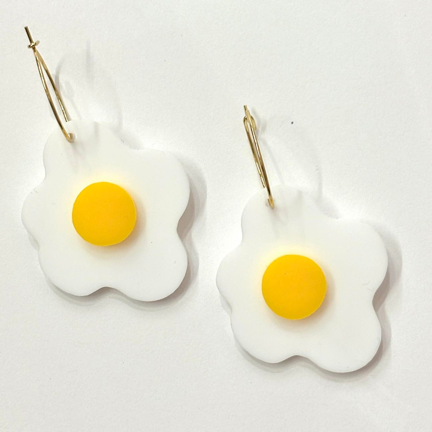 MAKIN' WHOOPEE - EASTER "Fried Eggs" HOOP EARRINGS