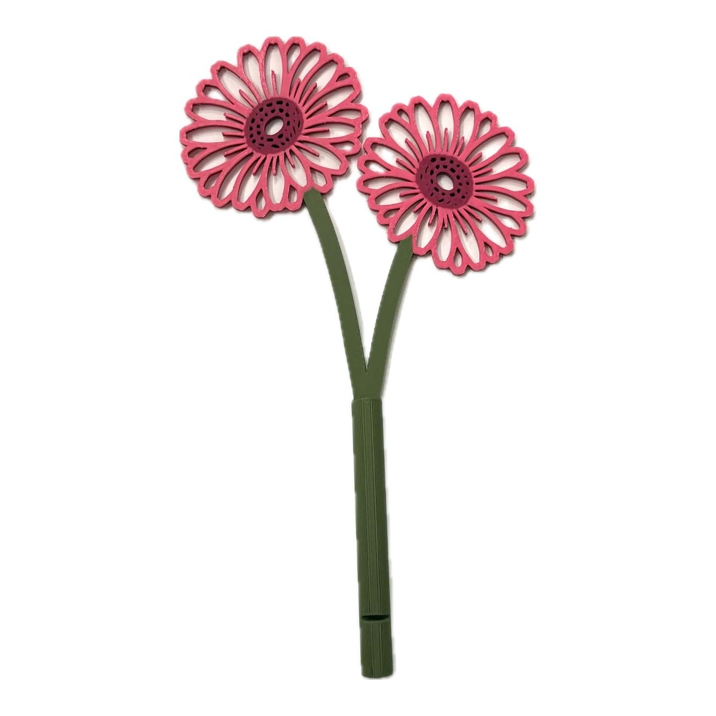 DWAYNSKI.3D - GERBERA PINK- MAGNETIC BUD VASE WITH PRINTED FLOWER STEM