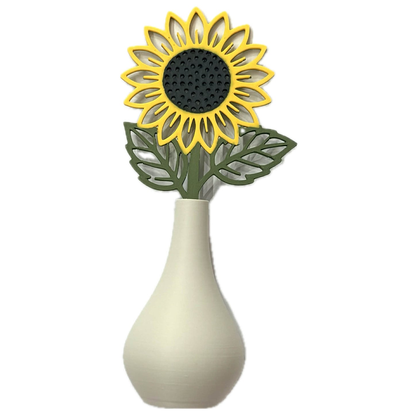 DWAYNSKI.3D - SUNFLOWER - MAGNETIC BUD VASE WITH PRINTED FLOWER STEM