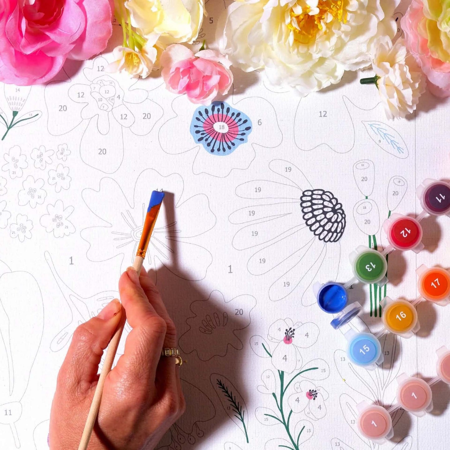 JOURNEY OF SOMETHING- PAINT BY NUMBERS - PRESSED FLOWERS