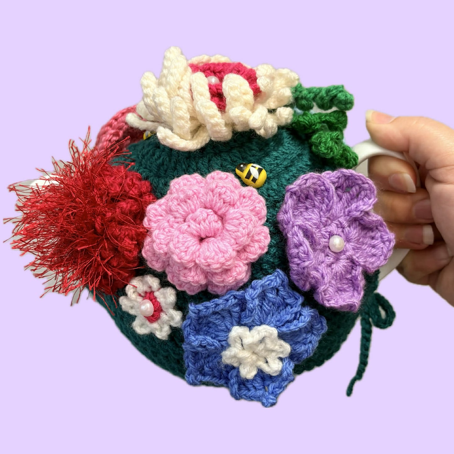 BEAKNITS- CROCHET TEA COSY - Flower Garden