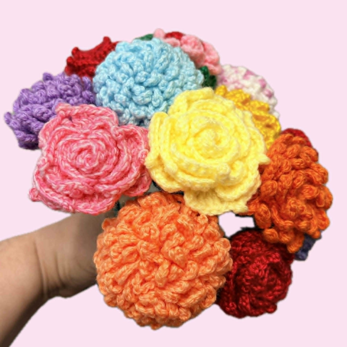 HOOKED BY JEN- Single Flower Red