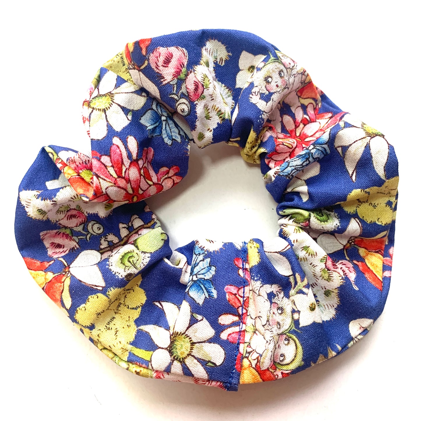 MUMMA WHOOPEE - JUMBO "May Gibbs in Blue" SCRUNCHIES