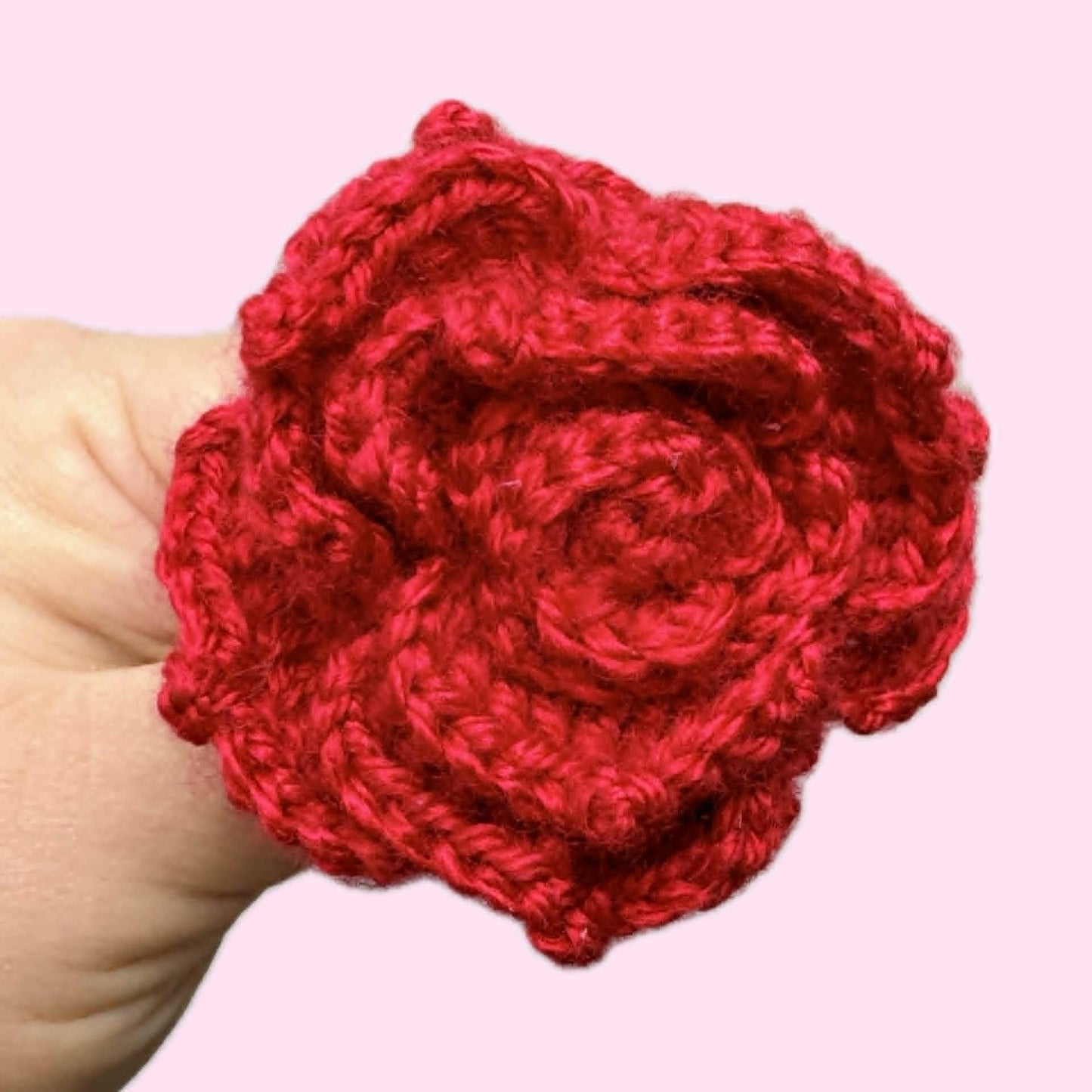 HOOKED BY JEN- Single Flower Red