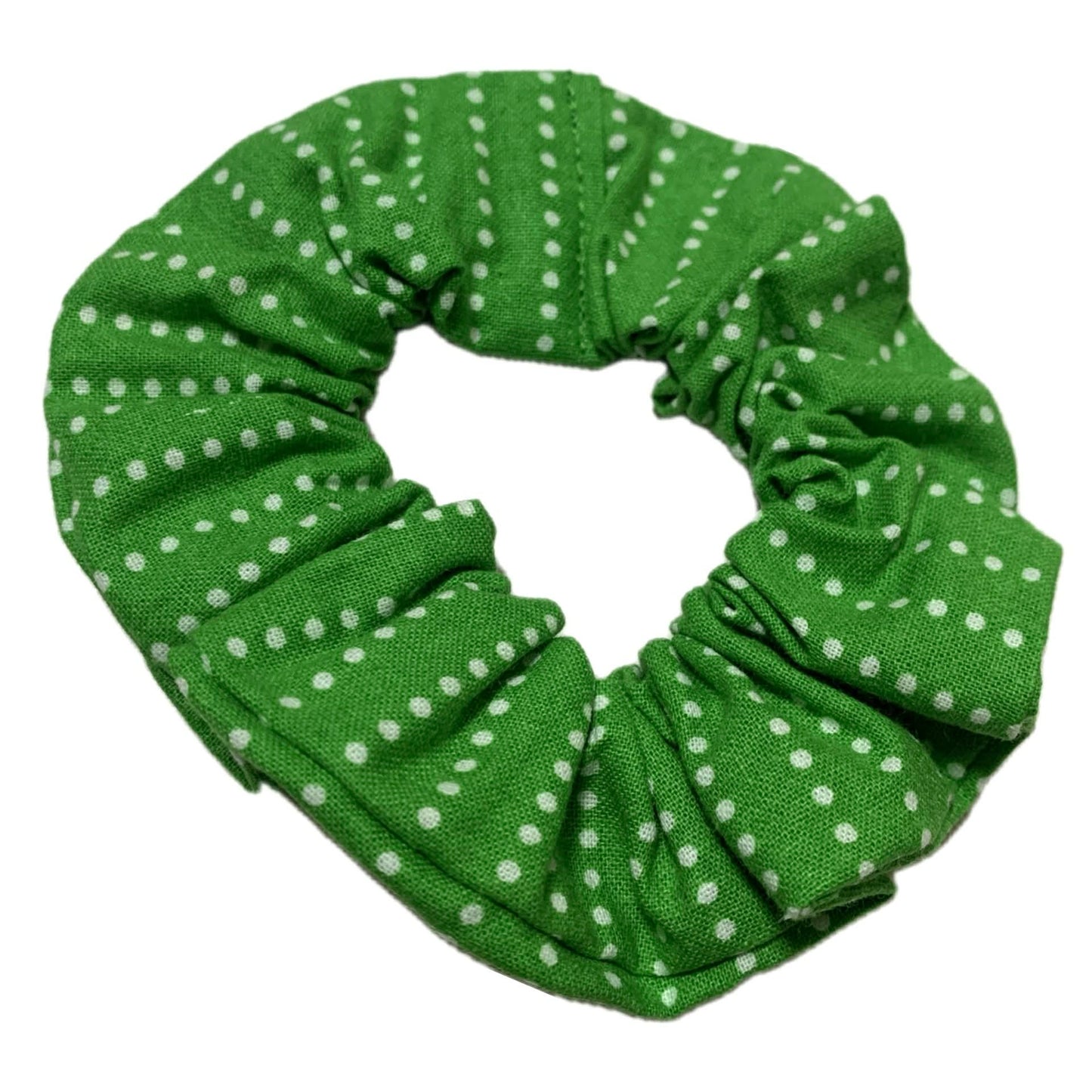 MUMMA WHOOPEE - "Spotty Green" REGULAR SCRUNCHIES