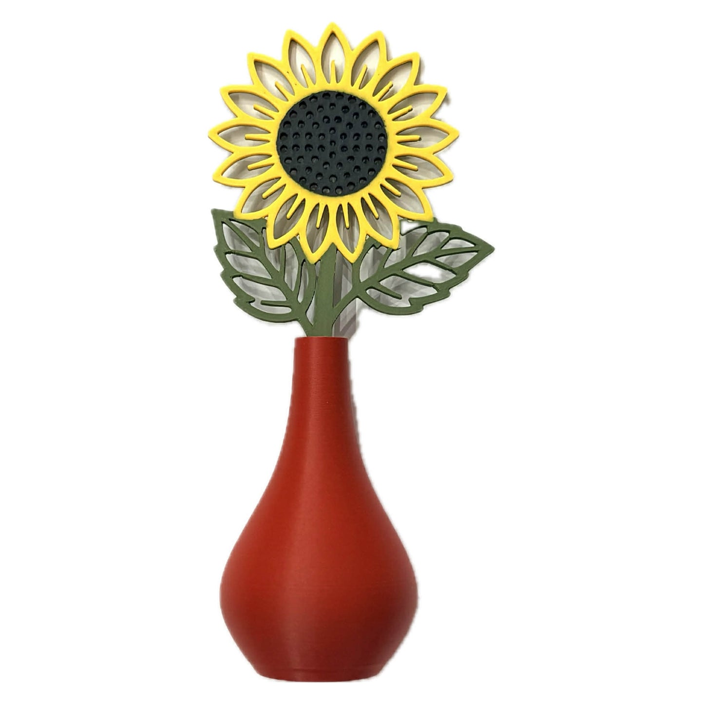 DWAYNSKI.3D - SUNFLOWER - MAGNETIC BUD VASE WITH PRINTED FLOWER STEM