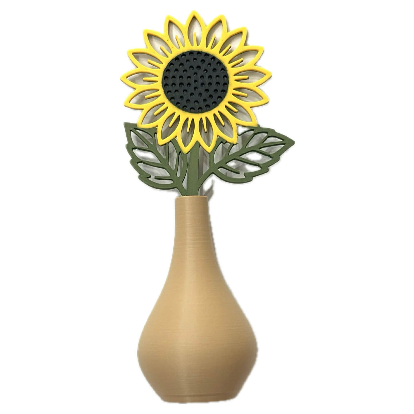 DWAYNSKI.3D - SUNFLOWER - MAGNETIC BUD VASE WITH PRINTED FLOWER STEM