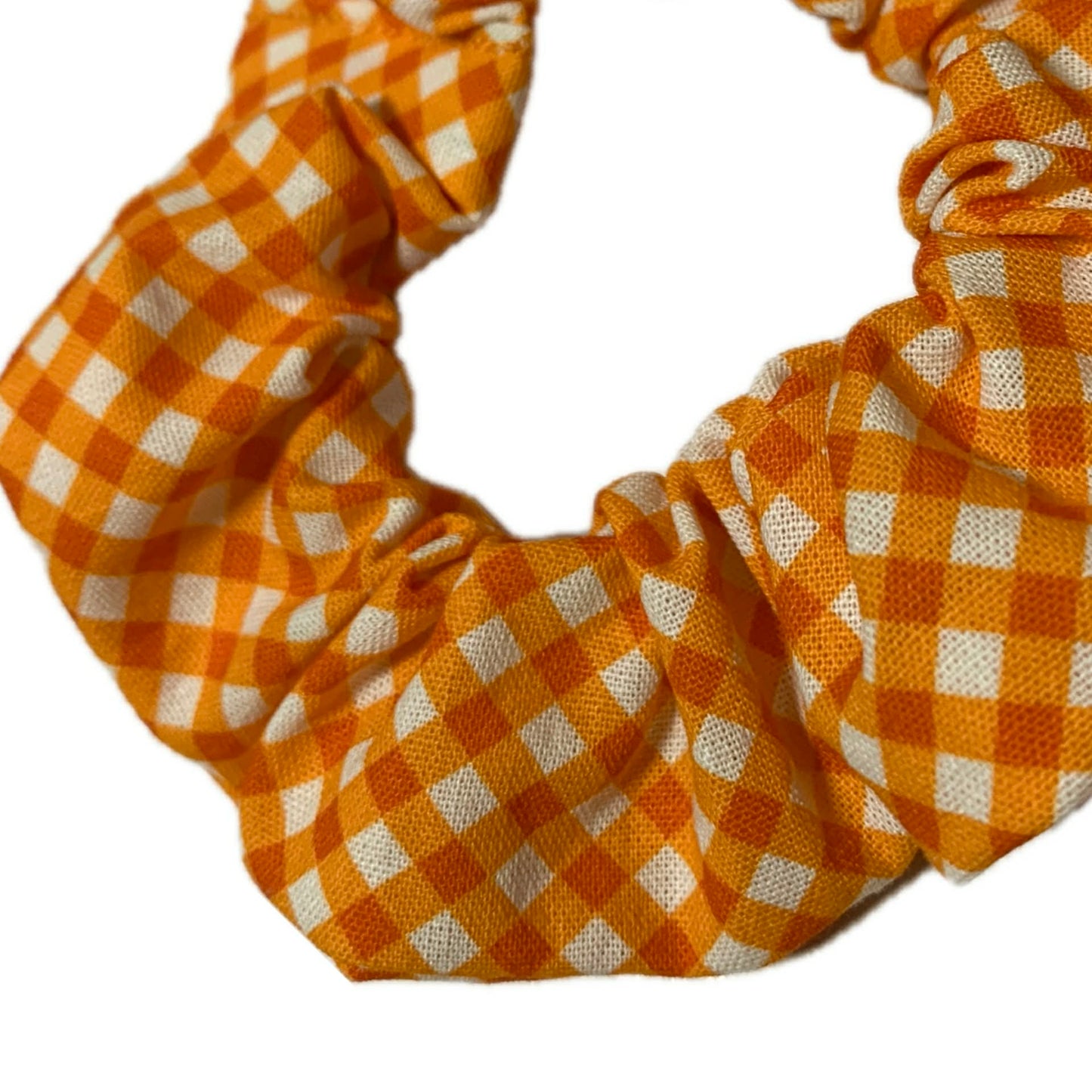 MUMMA WHOOPEE - "Orange Gingham" REGULAR SCRUNCHIES