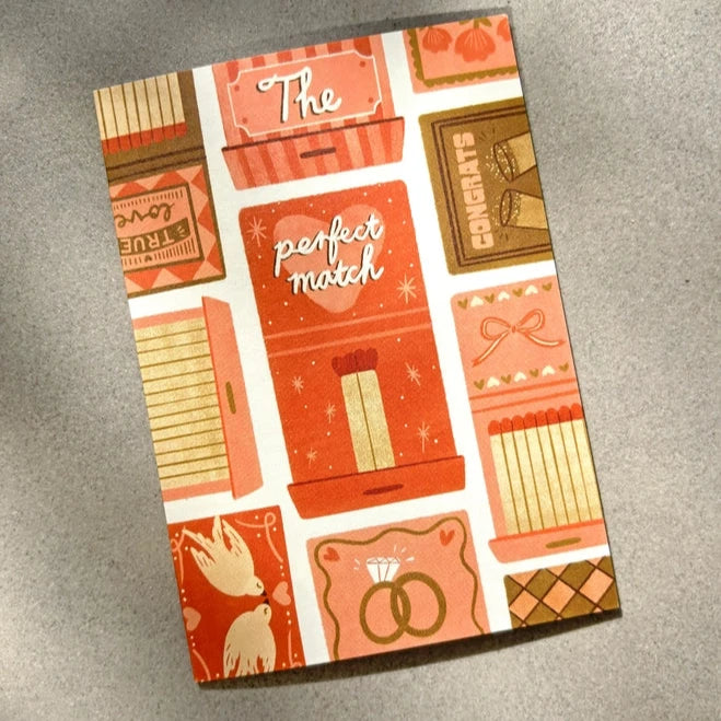 LAUREN SISSONS STUDIO- "The Perfect Match" Wedding or Engagement Card