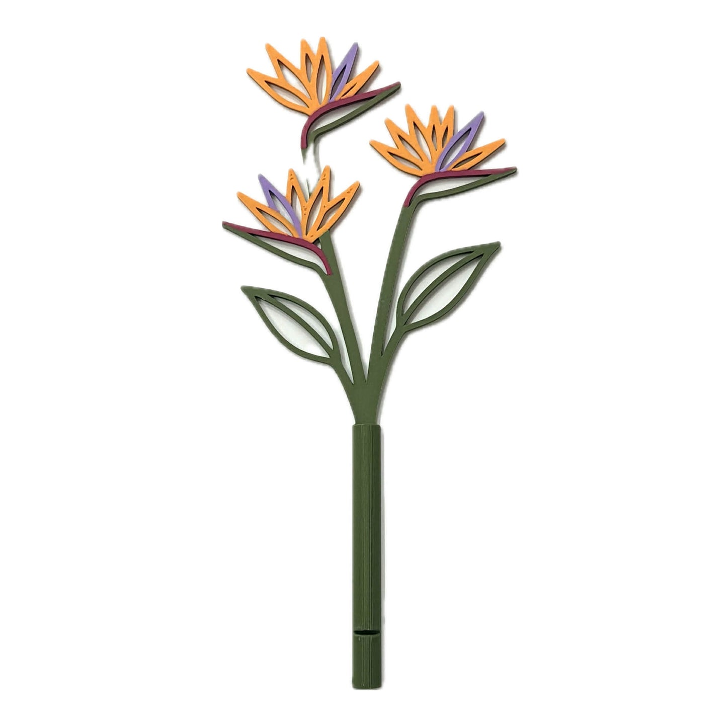 DWAYNSKI.3D - BIRD OF PARADISE - MAGNETIC BUD VASE WITH PRINTED FLOWER STEM