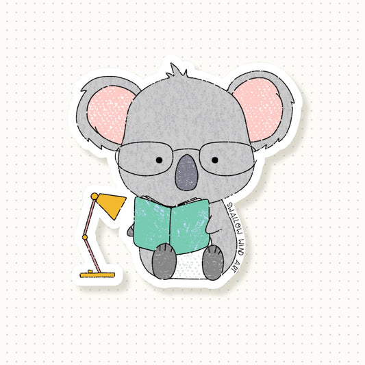 SWALLOW WIND ART - KOALA STUDY BUDDY - VINYL STICKER