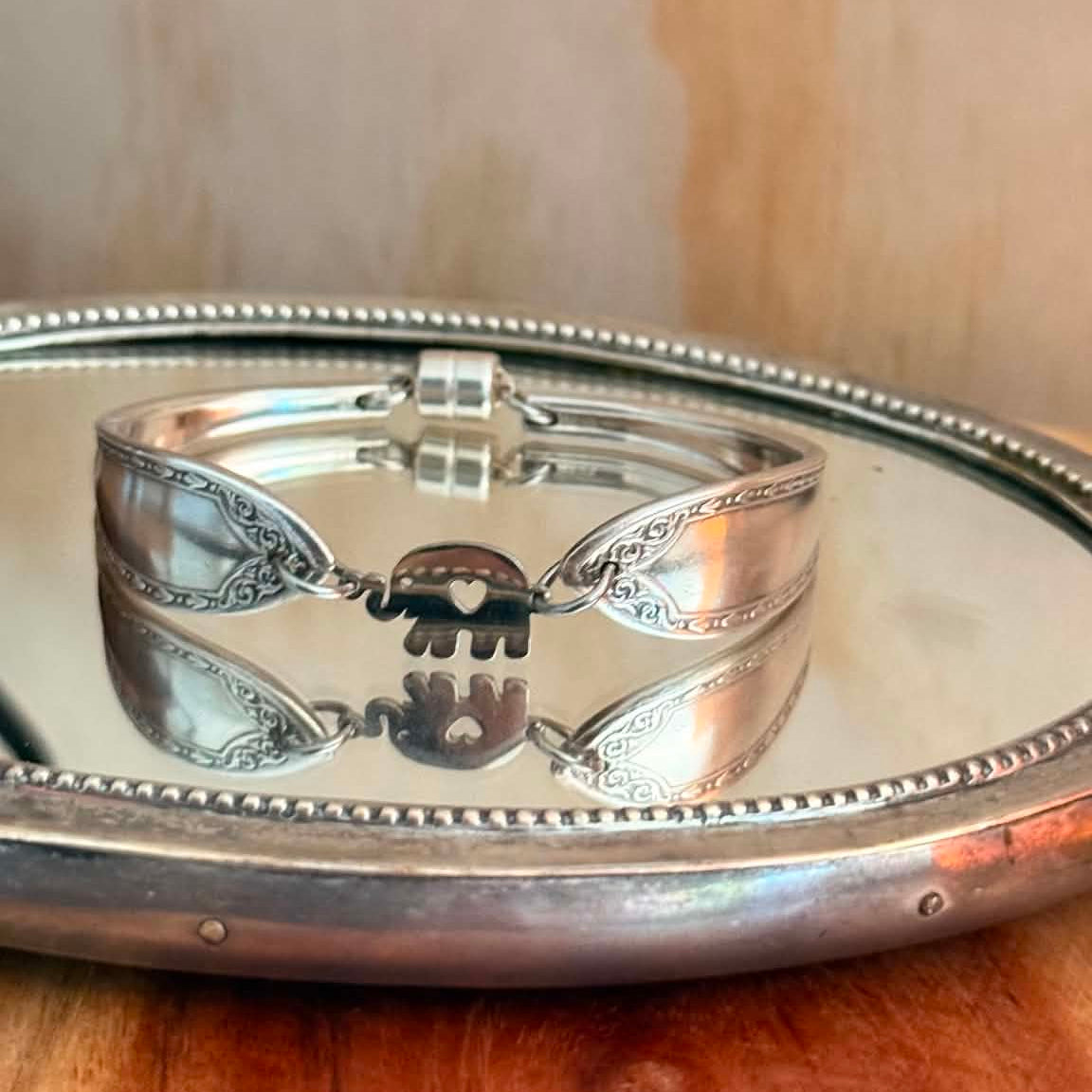 MOLLY MADE- 'Lucky Elephant' Silverware Bracelet