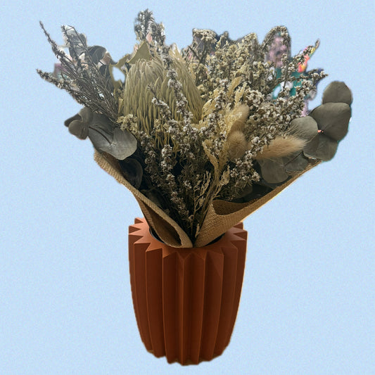 DWAYNSKI.3D - "Starburst" Short Vase Terracotta