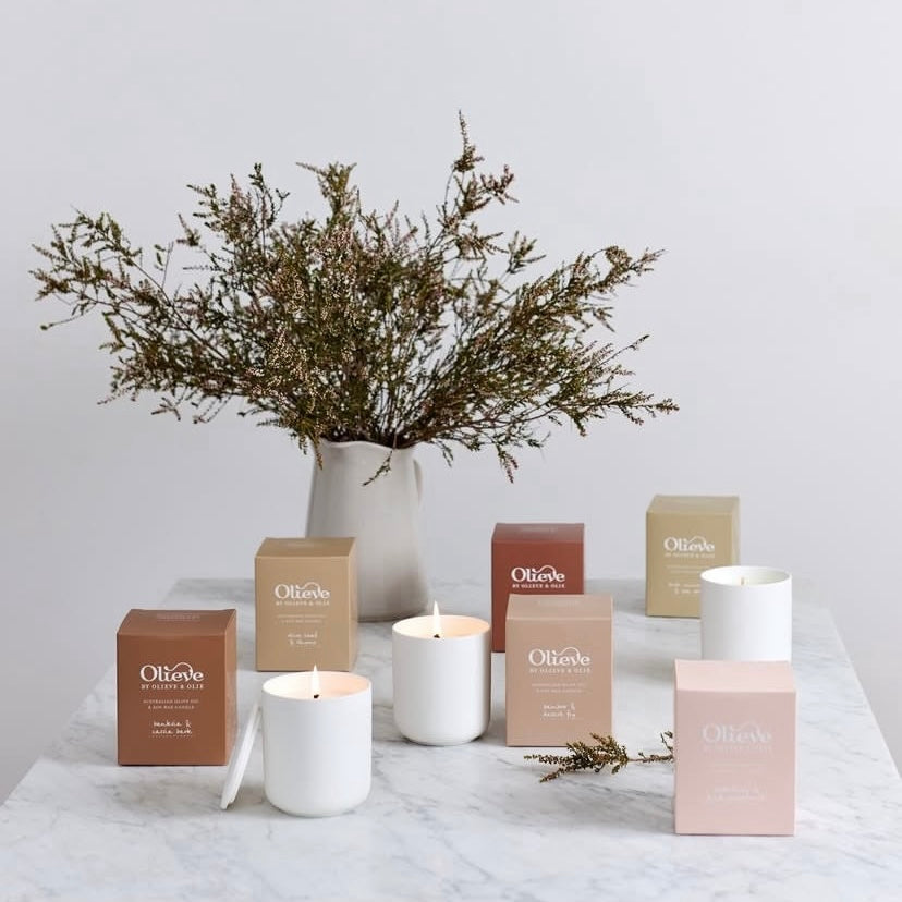 OLIEVE AND OLIE- Bamboo & Desert Fig- Ceramic Candle