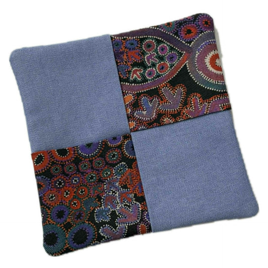 MUMMA WHOOPEE- SINGLE WINE GLASS SLIPPER/COASTERS- Warlu Dreaming & Purple