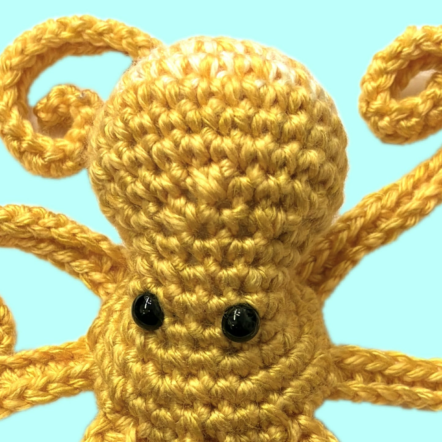 BEAKNITS- CROCHETED OCTOPUS - golden yellows