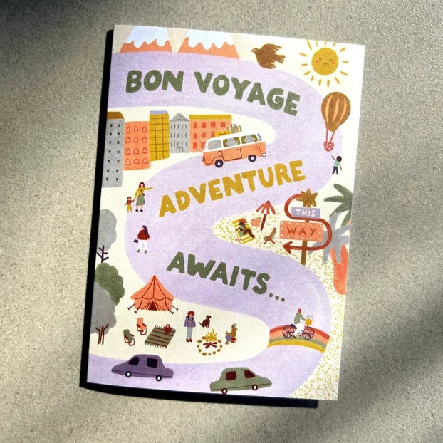 LAUREN SISSONS STUDIO- "Bon Voyage" Farewell Card