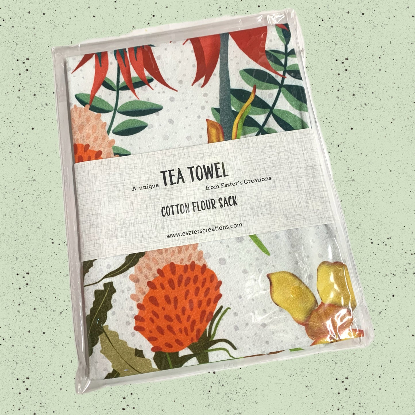 ESZTER'S CREATIONS - "Australian Wildflower"- Tea Towel