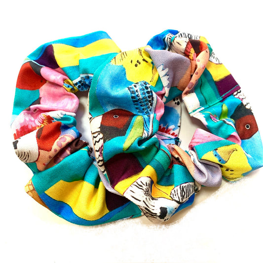 MUMMA WHOOPEE - JUMBO "Birdie Paradise" SCRUNCHIES