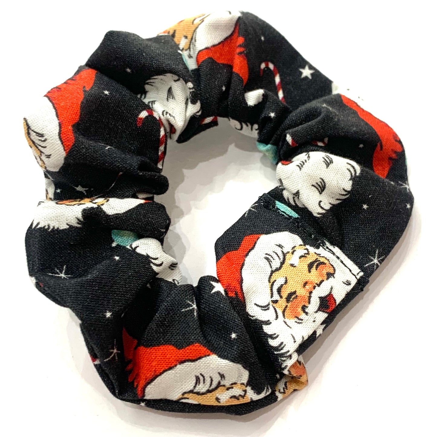 MUMMA WHOOPEE - Regular “Vintage Santas in Black” SCRUNCHIE