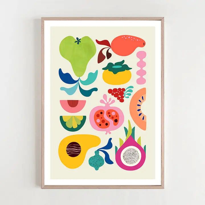 3 BIRDIES STUDIO- "Modern Fruit" A5 Art Print