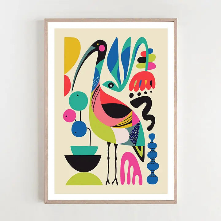 3 BIRDIES STUDIO- "Ibis" A5 Art Print