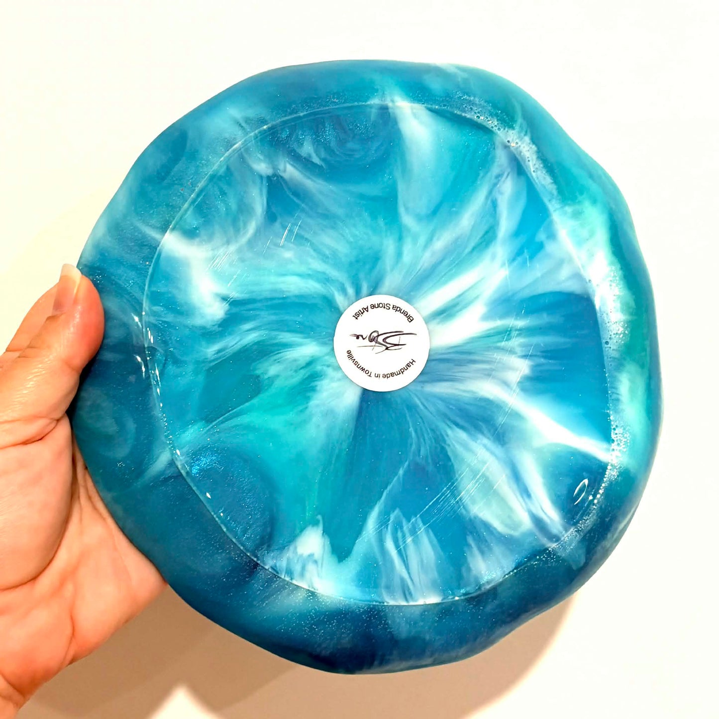 BRENDA STONE ART - Round Rockpool Resin Plate 3