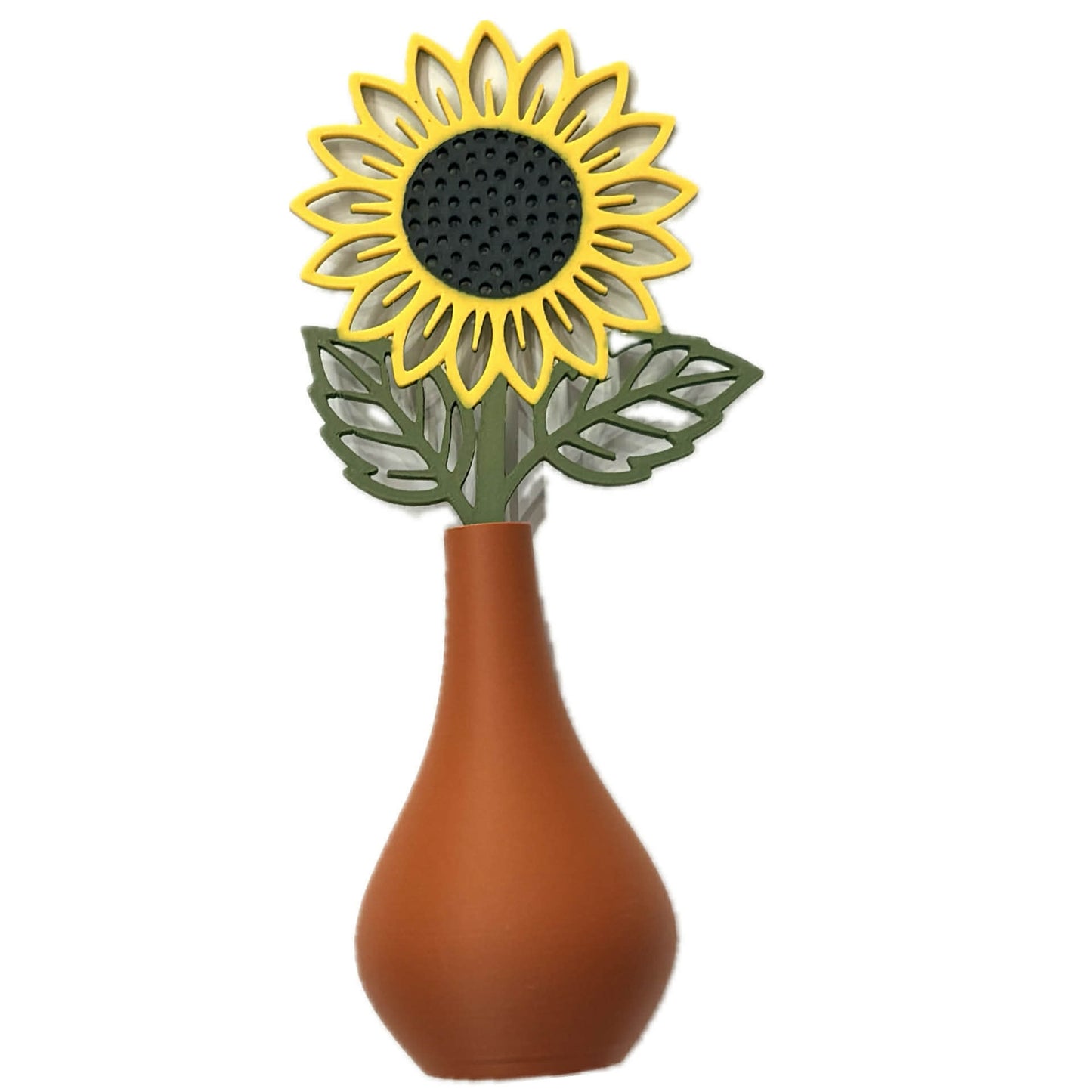 DWAYNSKI.3D - SUNFLOWER - MAGNETIC BUD VASE WITH PRINTED FLOWER STEM