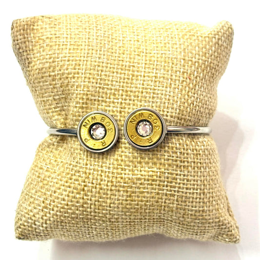 WILD BRASS- Bracelets- Clear Swarovski Crystals