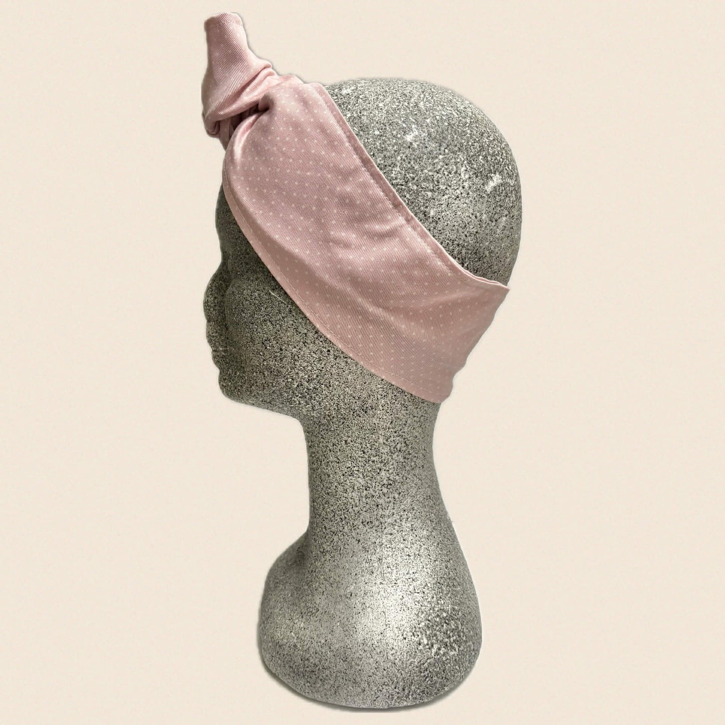 OH SEW ROSY: WIRE HEADBAND - Soft Pink with White Dots