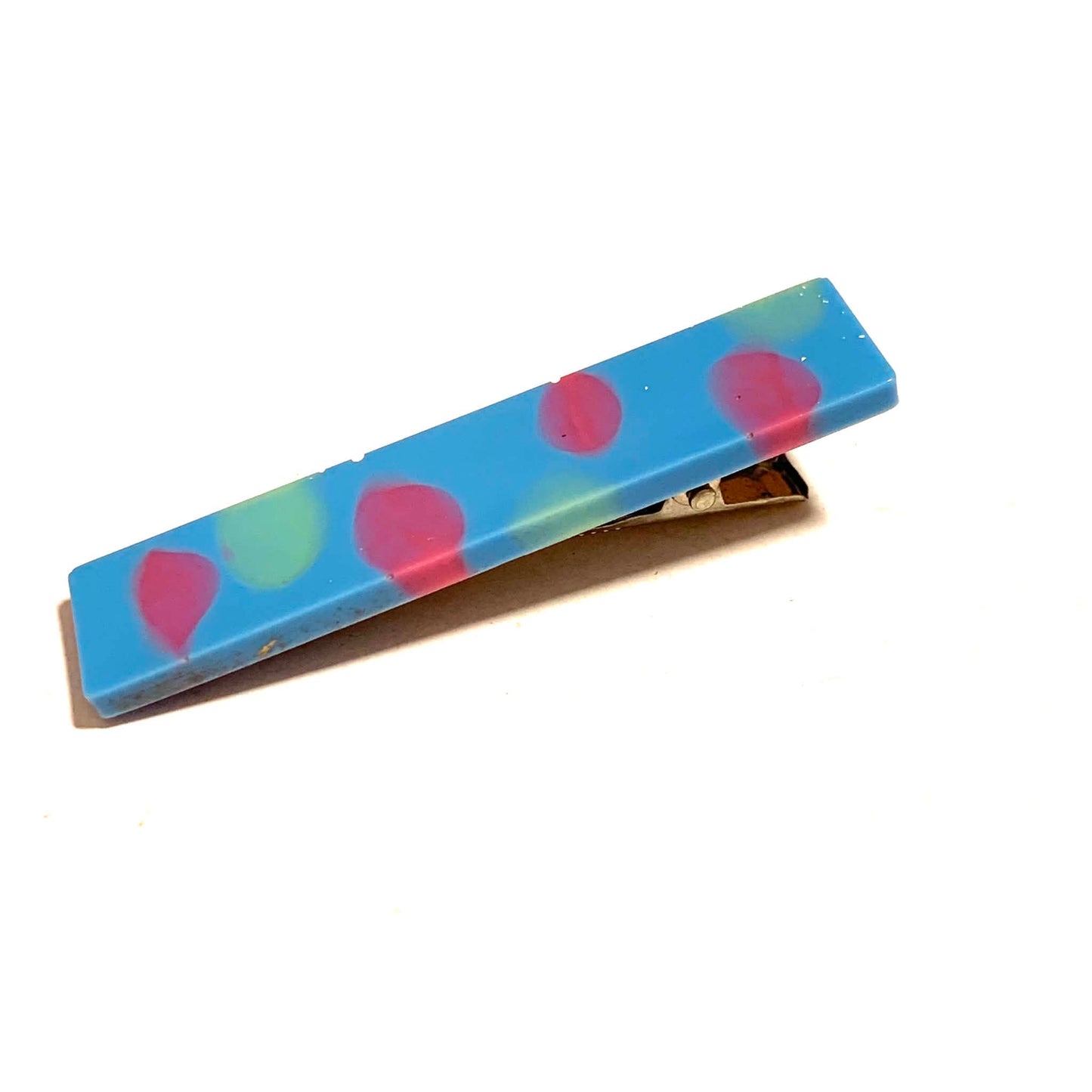 THIS BIRD HAS FLOWN - Blue Tie Dye - Large Acrylic Alligator Hair Clip