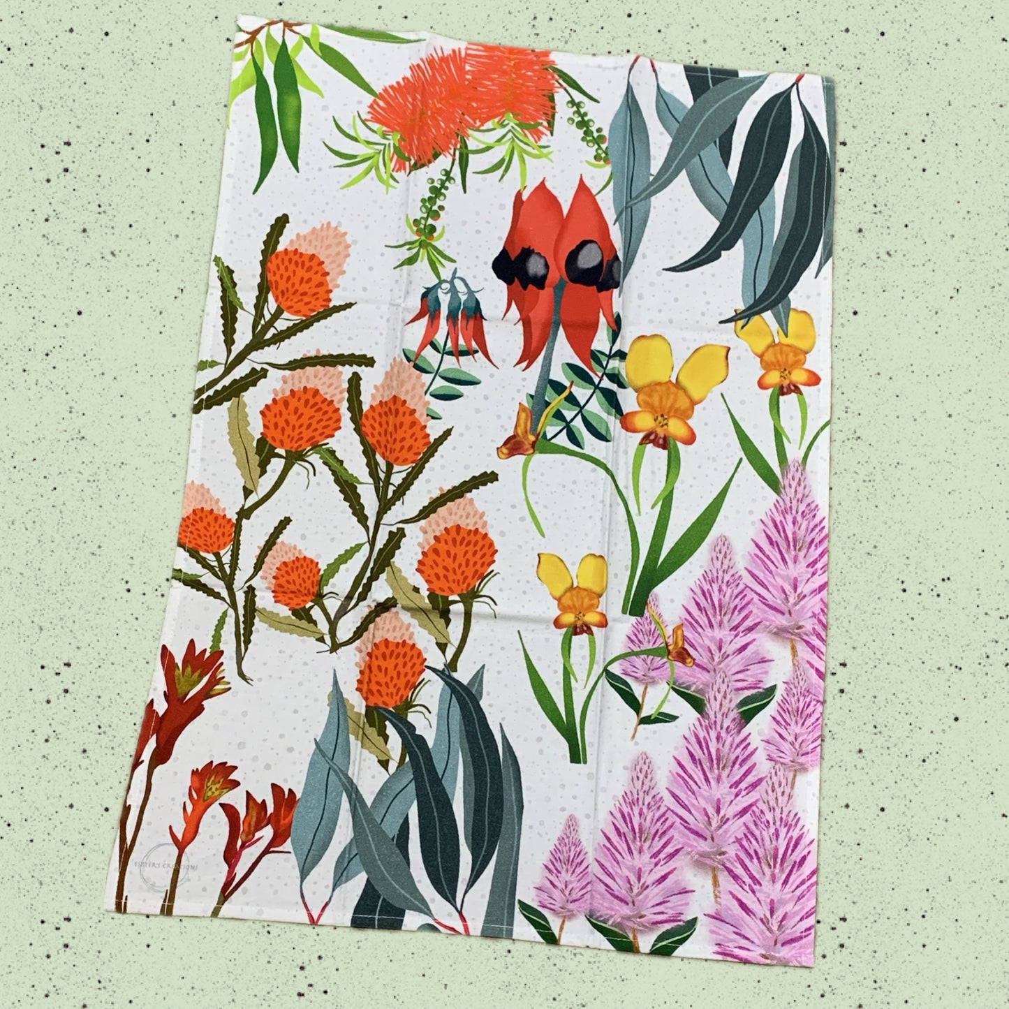 ESZTER'S CREATIONS - "Australian Wildflower"- Tea Towel