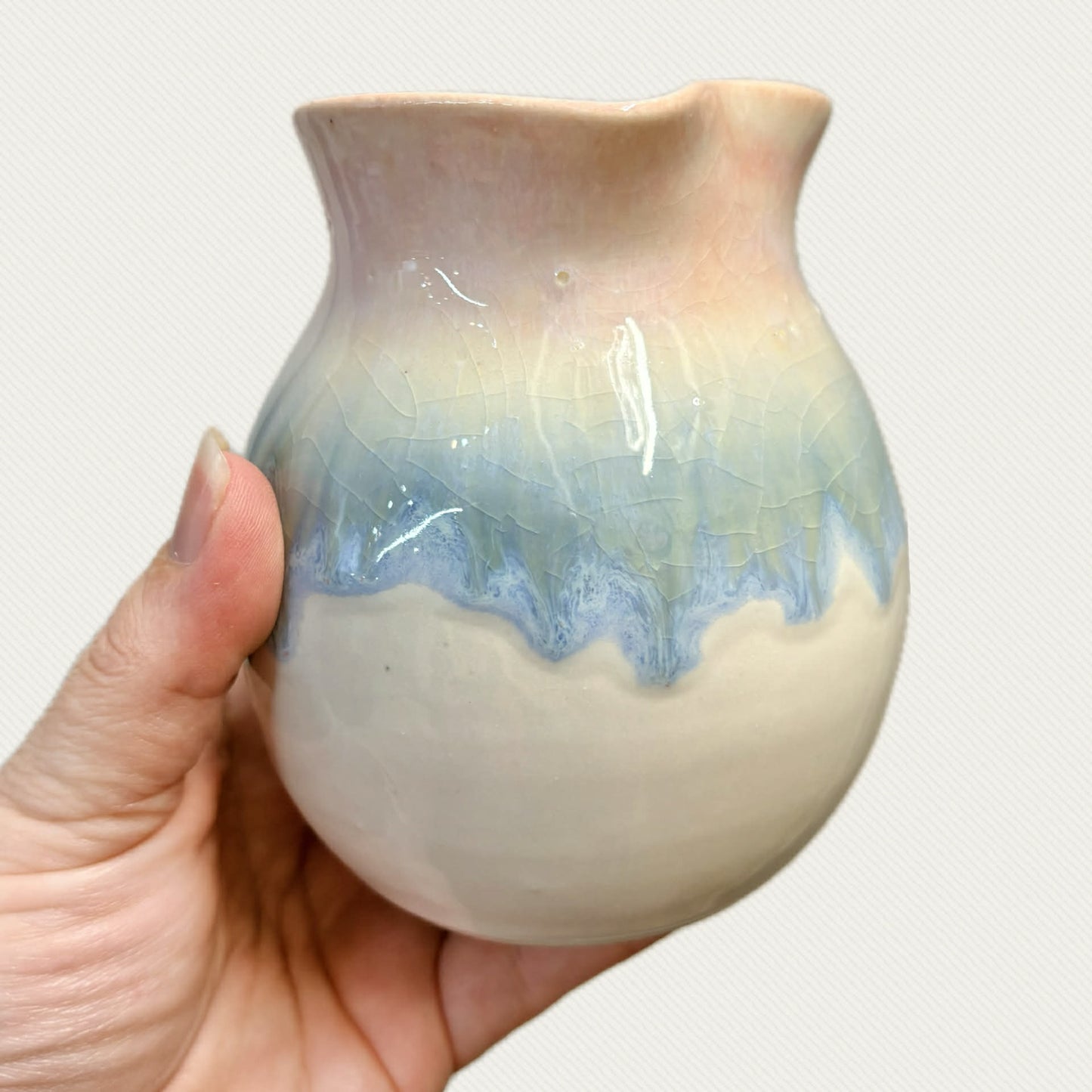 EARTH BY HAND- Pink and Blue Drizzle Vase