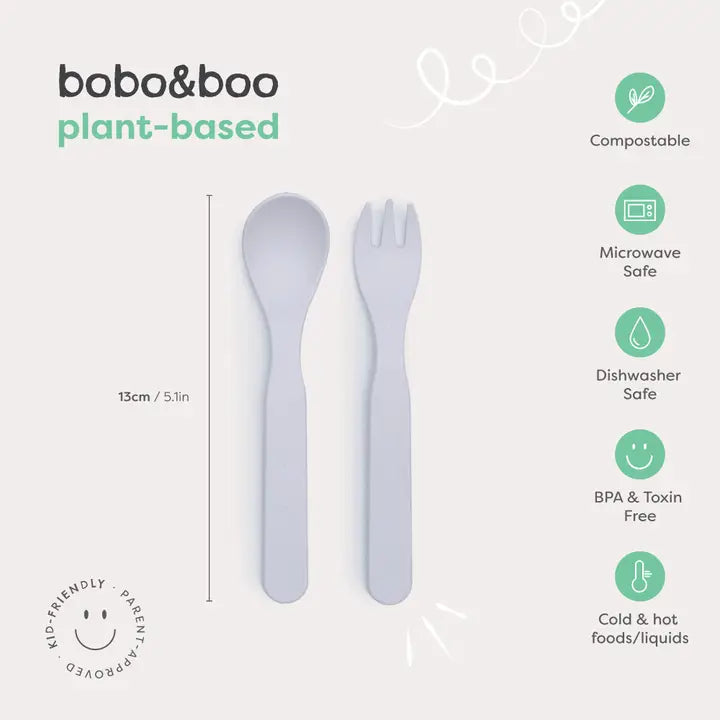 BOBO & BOO- Plant-Based Cutlery Set - Pink