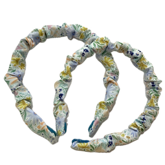 THIS BIRD HAS FLOWN -  Bunny Meadow- SMALL SCRUNCHIE HEADBANDS