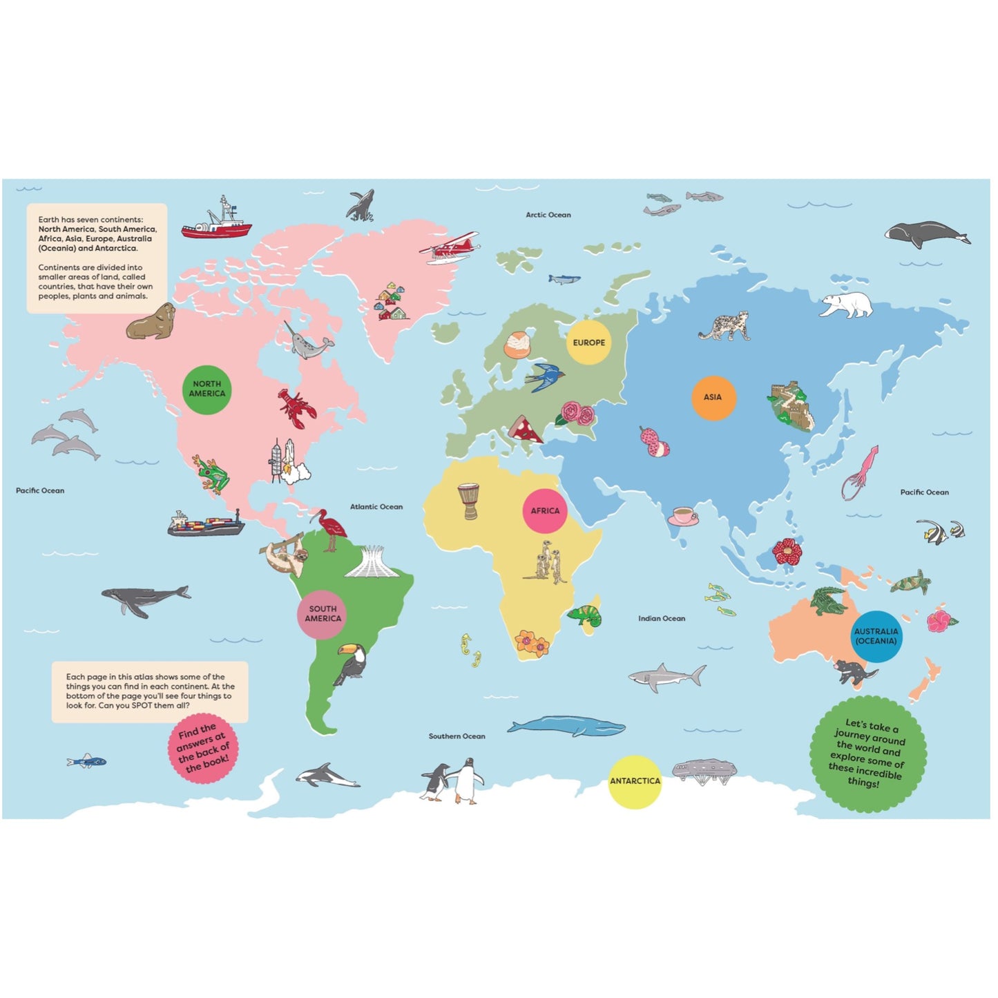 BOOKS & CO- Spot It: Around the World Atlas- By Megan McKean