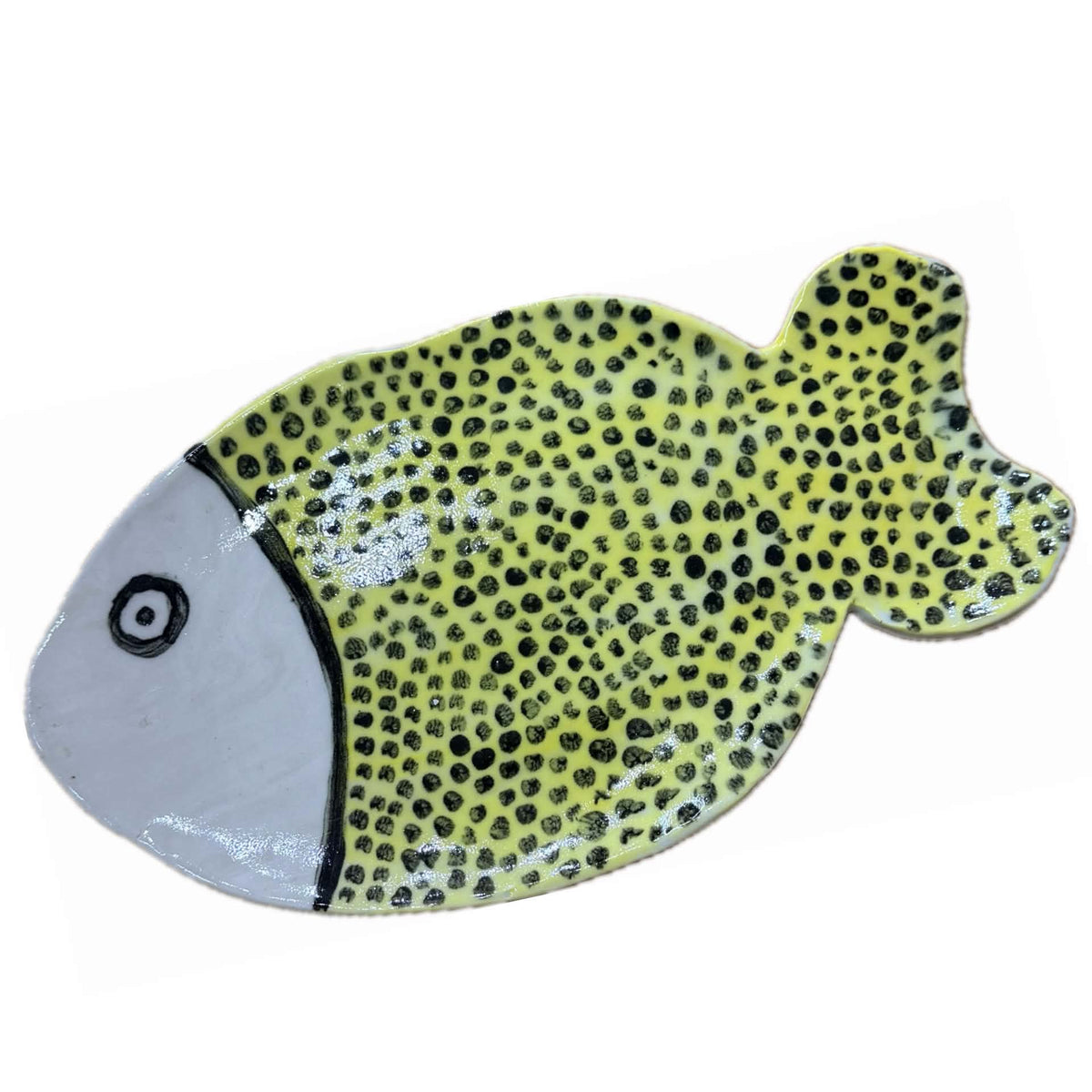 EARTH BY HAND- Hand Built Painted "Fish" Platter