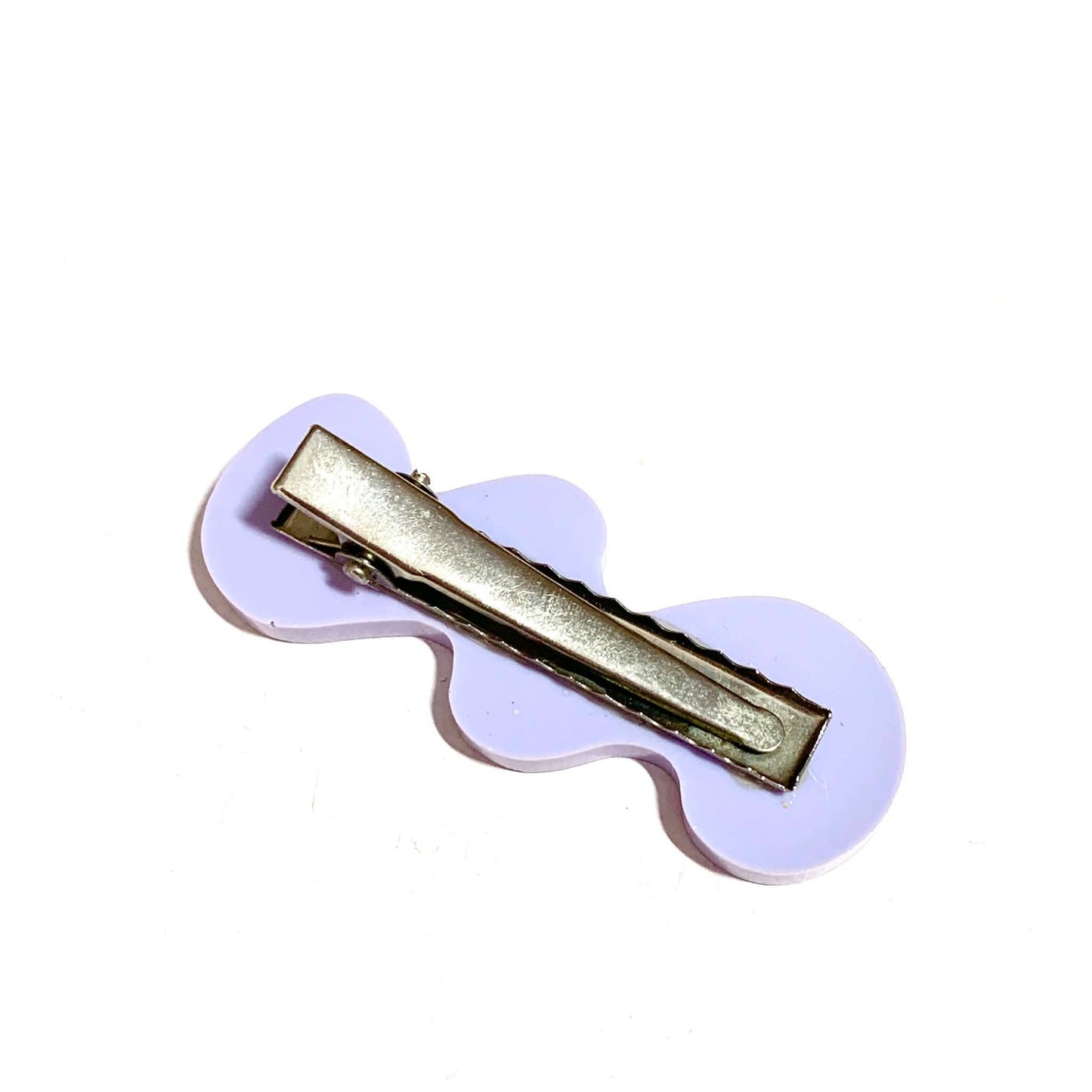 THIS BIRD HAS FLOWN - Lavender Squiggles - Large Acrylic Alligator Hair Clip